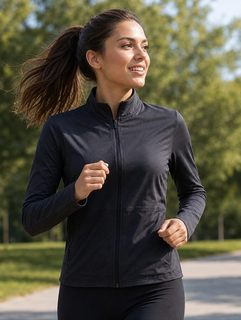 Women's Soft Stretch Jacket - Heathered Black Small New Active Running Gym Work